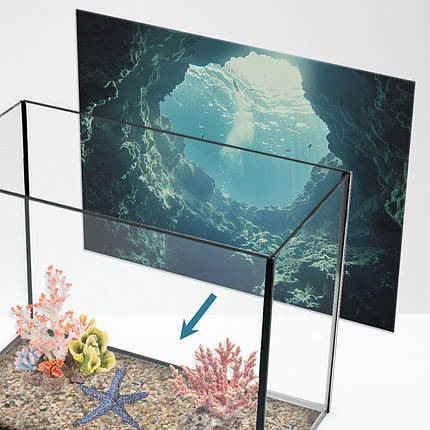 Наліпка для акваріума Печера під водою (400х650), фото 1