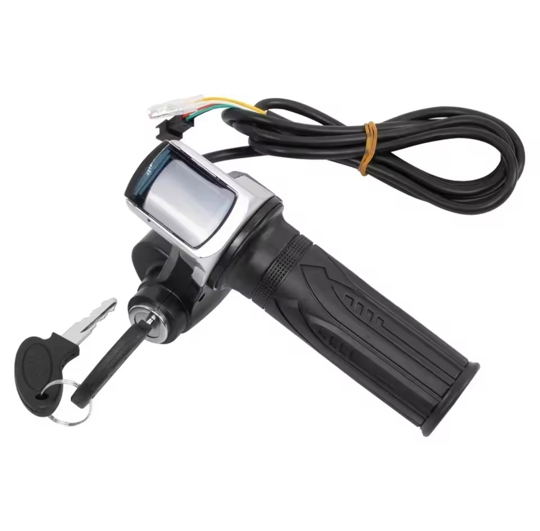 Ручка газу для електроскутера 48V з індикацією напруги, фото 1