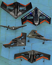 Радіокерований літак SunsetGhost B2 з LED-підсвіткою, гіроскопом і 2 акумуляторами, фото 2