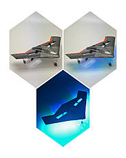 Радіокерований літак SunsetGhost B2 з LED-підсвіткою, гіроскопом і 2 акумуляторами, фото 3