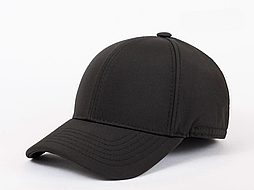 Чоловіча утеплена на флісі бейсболка з вухами в чорному кольорі