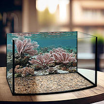 Наліпка для акваріума Рожеві рифи під водою (400х650), фото 3