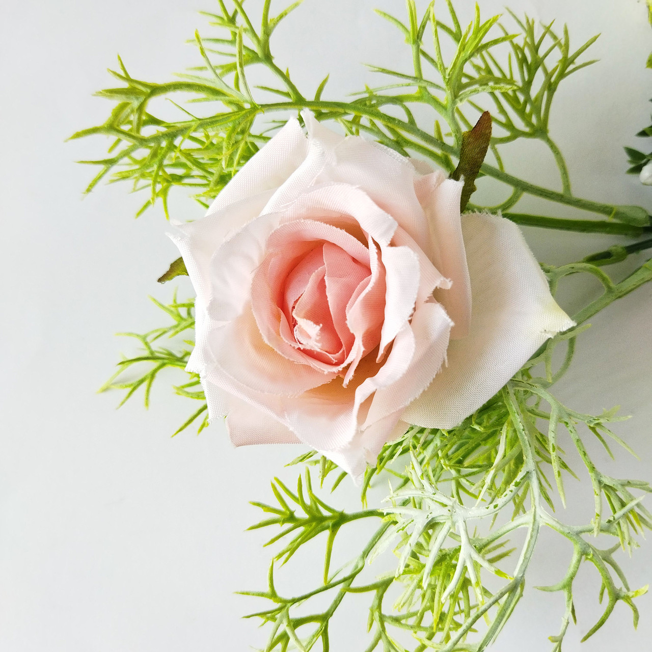 Голова троянди бутон ніжно-рожевий 7 см, фото 1