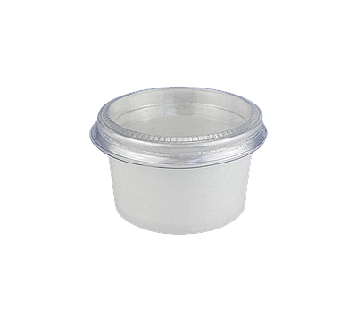 Соусник паперовий круглий 60 мл з кришкою - 100шт