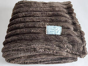 Плед евро розмір коричневого кольору 200*220 см