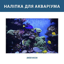 Наліпка для акваріума Морські рифи з рибками (400х650), фото 4