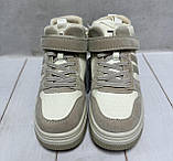 Зимові дитячі кросівки на овчині  Bessky 32-37 бежевий, фото 3