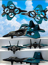 Дитячий дрон 4DRC V17 Blue Falcon — міцний корпус, LED-вогні, 1 акумулятор, фото 5