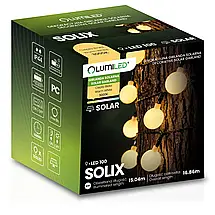 Сонячна садова гірлянда Сонячні ліхтарі 100x світлодіодні лампочки Декоративні кулі 16 м 3000K SOLIX, фото 4