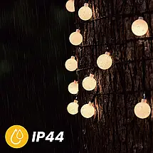 Сонячна садова гірлянда Сонячні ліхтарі 50x світлодіодні лампочки Декоративні кулі 9 м 3000K SOLIX, фото 5
