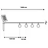 Сонячна садова гірлянда Сонячні ліхтарі 100x світлодіодні лампочки Декоративні кулі 16 м 3000K SOLIX, фото 10