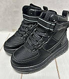 Зимові дитячі чоботи водовідштовхуючі для хлопчика чорні 28-33, фото 6