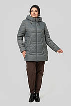 Жіноча зимова куртка-пуховик прямого силуету Мадейра р-ри 50-60, фото 4