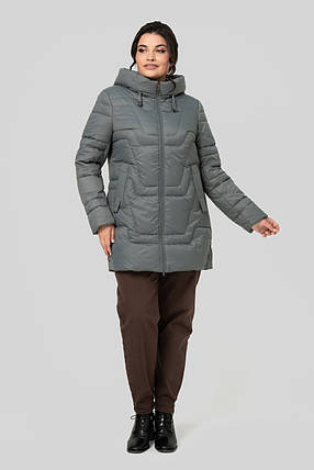 Жіноча зимова куртка-пуховик прямого силуету Мадейра р-ри 50-60, фото 1