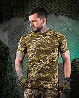 Тактична потовідвідна футболка піксель coolmax, військова тактична футболка камуфляжна поліестер osl obs ghr