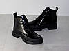 Черевики челсі жіночі шкіряні лаковані демісезон чорні, фото 3
