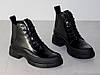Черевики челсі жіночі шкіряні лаковані демісезон чорні, фото 10