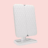 Потрійне косметичне дзеркало сенсорне з LED підсвічуванням XW 810 Світлодіодне дзеркало акумулятора, фото 9