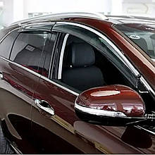 Дефлектори вікон (вітровики) з хром накладкою Mercedes C-klasse 205 2014 -> 4D Sedan хром 4шт (HIC)
