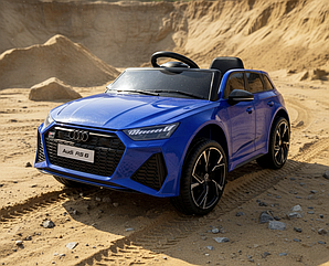 Дитячий автомобіль кабріолет на акумуляторі AUDI RS6 GT Синій EVA