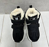 Дитячі зимові кросівки на овчині водовідштовхувальні jong golf чорні 27-31, фото 5