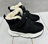 Дитячі зимові кросівки на овчині водовідштовхувальні jong golf чорні 27-31, фото 3