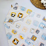 Кутик дитячий новонародженим для/після купання з фланелі 80×80 см, фото 7