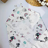 Кутик дитячий новонародженим для/після купання з фланелі 80×80 см, фото 8