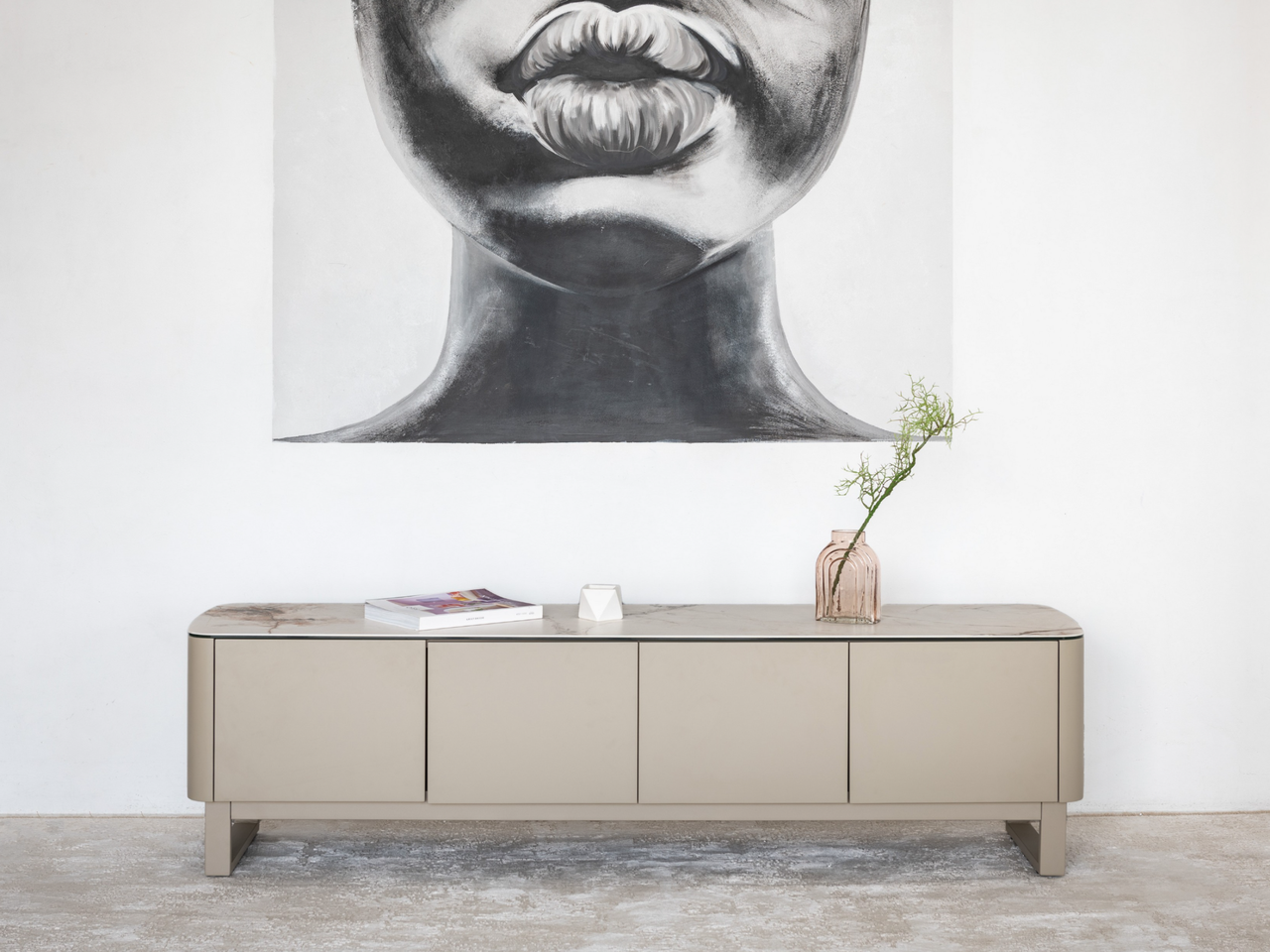 ТВ-тумба "Крістіано" аврора голд + бежевий, фото 1