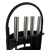 Набір аксесуарів для каміна Kaminer 25971 (5 в 1) — металева підставка, кочерга, совок, щітка, щипці, фото 5