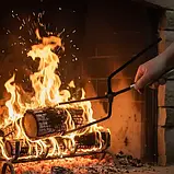 Набір аксесуарів для каміна Kaminer 25971 (5 в 1) — металева підставка, кочерга, совок, щітка, щипці, фото 6