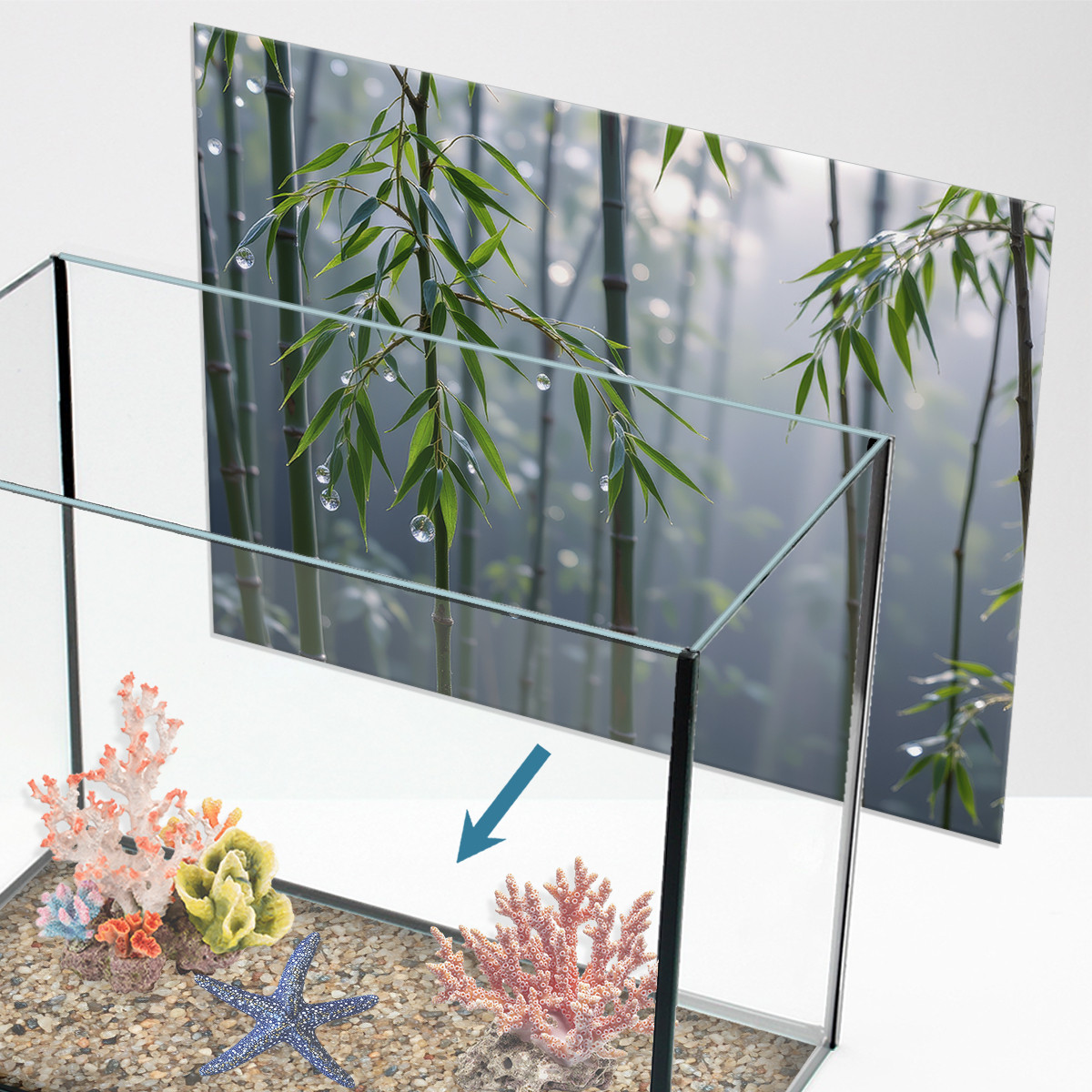 Наліпка Бамбуковий ліс фон для тераріуму (400х650)