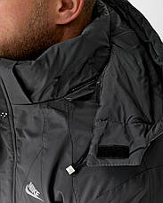 Чоловіча куртка Nike спортивна утеплена зимова куртка Найк чорна з капюшоном, фото 5