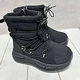 Дитячі підліткові зимові дутики на овчині Jong Golf чорні 32-365, фото 2