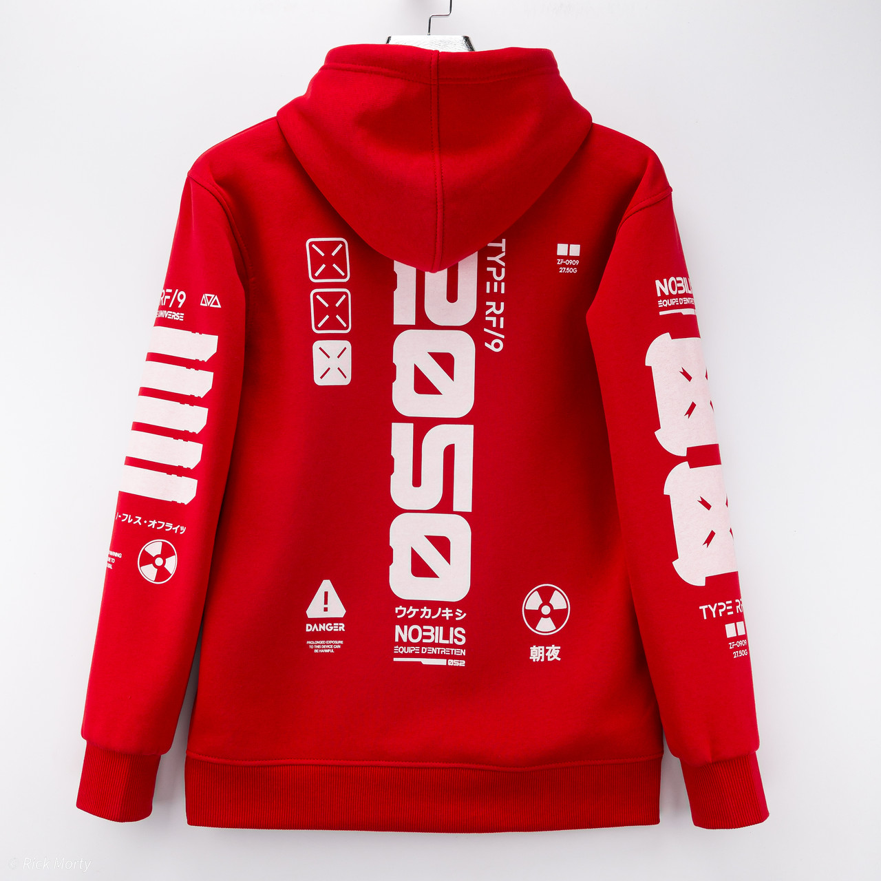 Худі Fabric of the Universe червона тепла м’яка якісна на флісі з принтом RF9 2050, фото 1