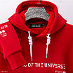 Худі Fabric of the Universe червона тепла м’яка якісна на флісі з принтом RF9 2050, фото 5