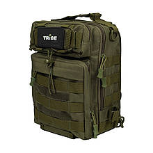 Сумка через плече Tribe Sling Pack 6.5 L T-IE-0003 оливкового кольору, легка та модна