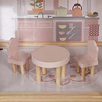 Дерев'яний ляльковий будиночок AVKO Вілла Толедо Pink + меблі, фото 5