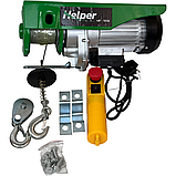 Електричний тельфер 300/600 кг 12 м Helper HP-1006 електролебідка будівельна, фото 4