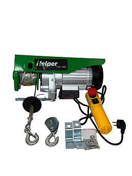 Електричний тельфер 400/800 кг 12 м Helper HP-1007 електролебідка будівельна