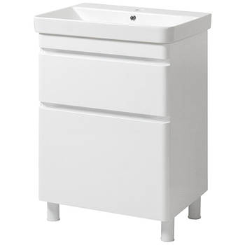 Тумба підлогова ЮВВІС Vivace ТНБ-2 Д біла глянцева з умивальником Vivace 50 см