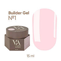 Гель, що моделює Valeri Builder Gel 15 мл, № 01 Nude