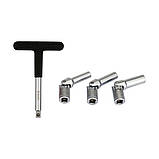 Набір ключів до свічок розжарювання Т під вороток з квадратом 3/8" головки карданні М8/10/ М12мм 4 елементи Yato YT-05347, фото 4