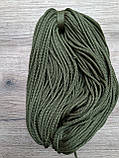 Шнур круглий поліпропілен 5мм хакі моток 100м, фото 3