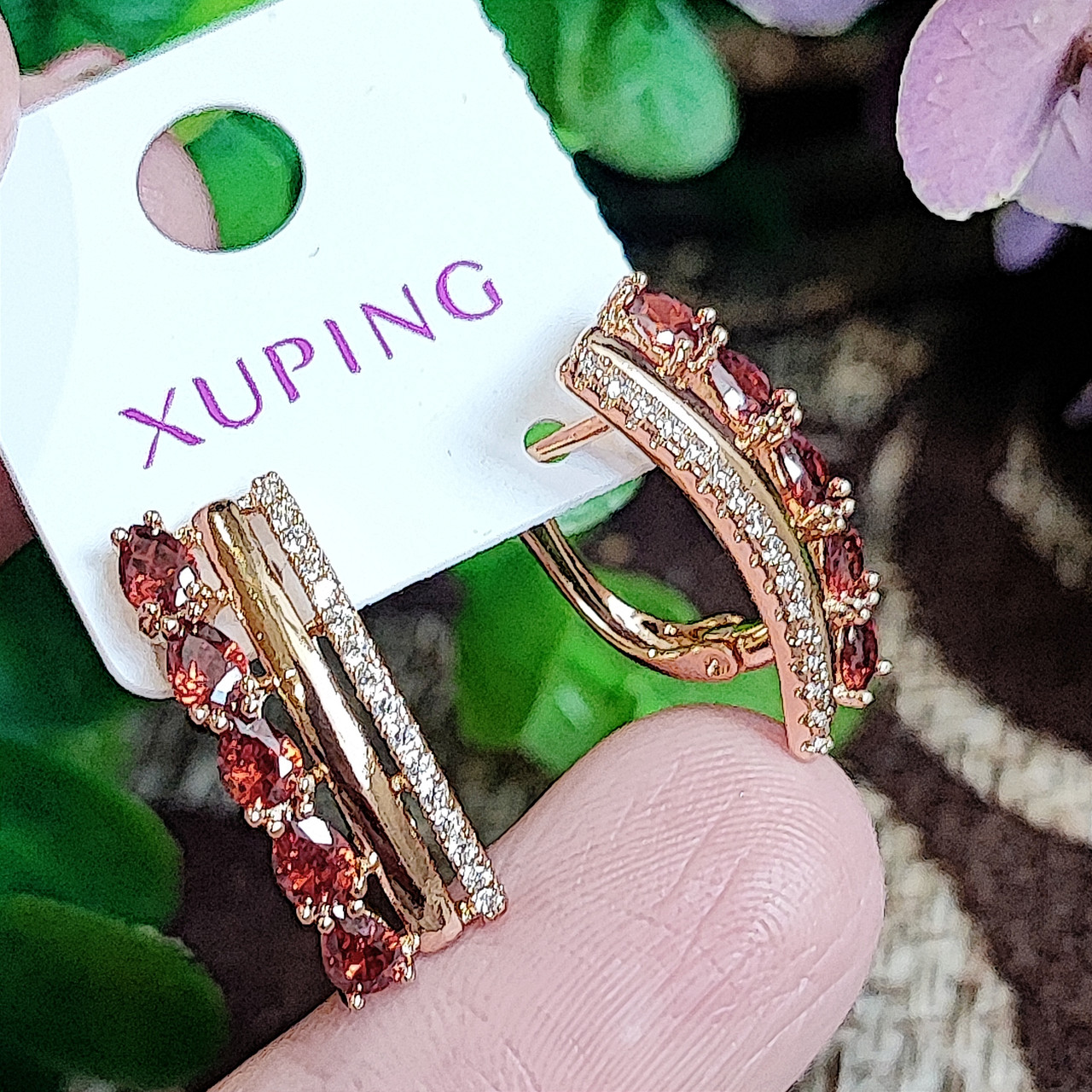 Сережки Xuping довжина 2см ширина 7мм медичне золото позолота 18К с1616