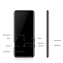 MP3 плеєр JNN C6 2.4" Hi-Fi 8Gb металевий з вбудованим динаміком Dark Grey, фото 6