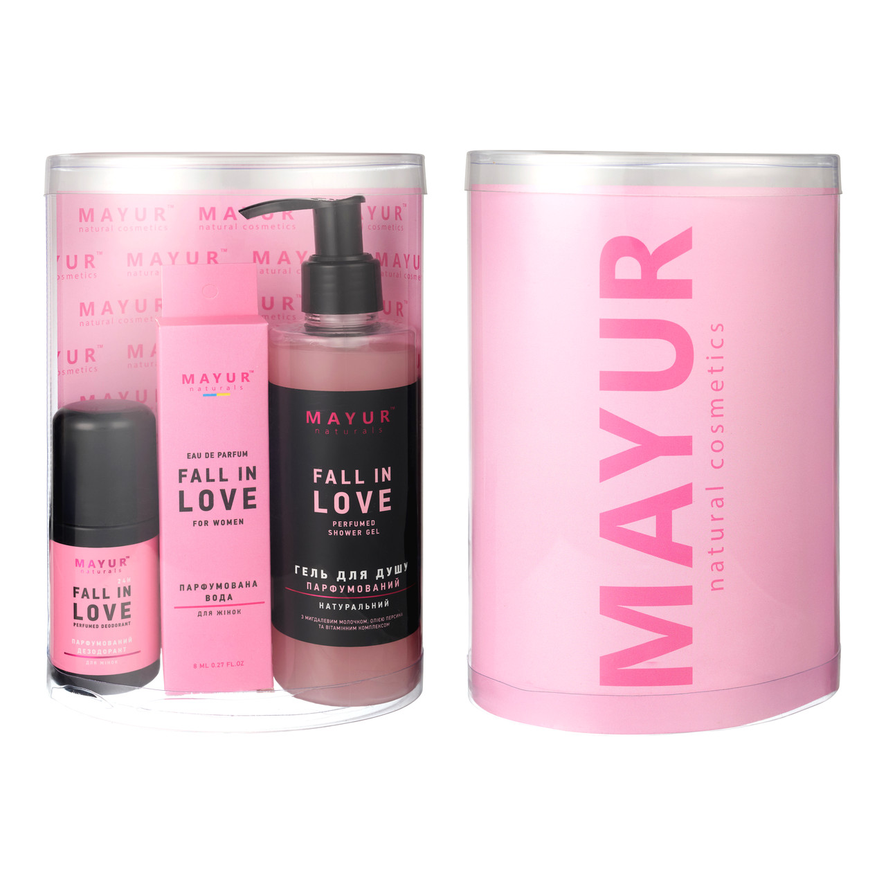 Подарунковий набір для тіла "Fall in love" (гель для душу, дезодорант, парфуми) ,TM Mayur 7.10
