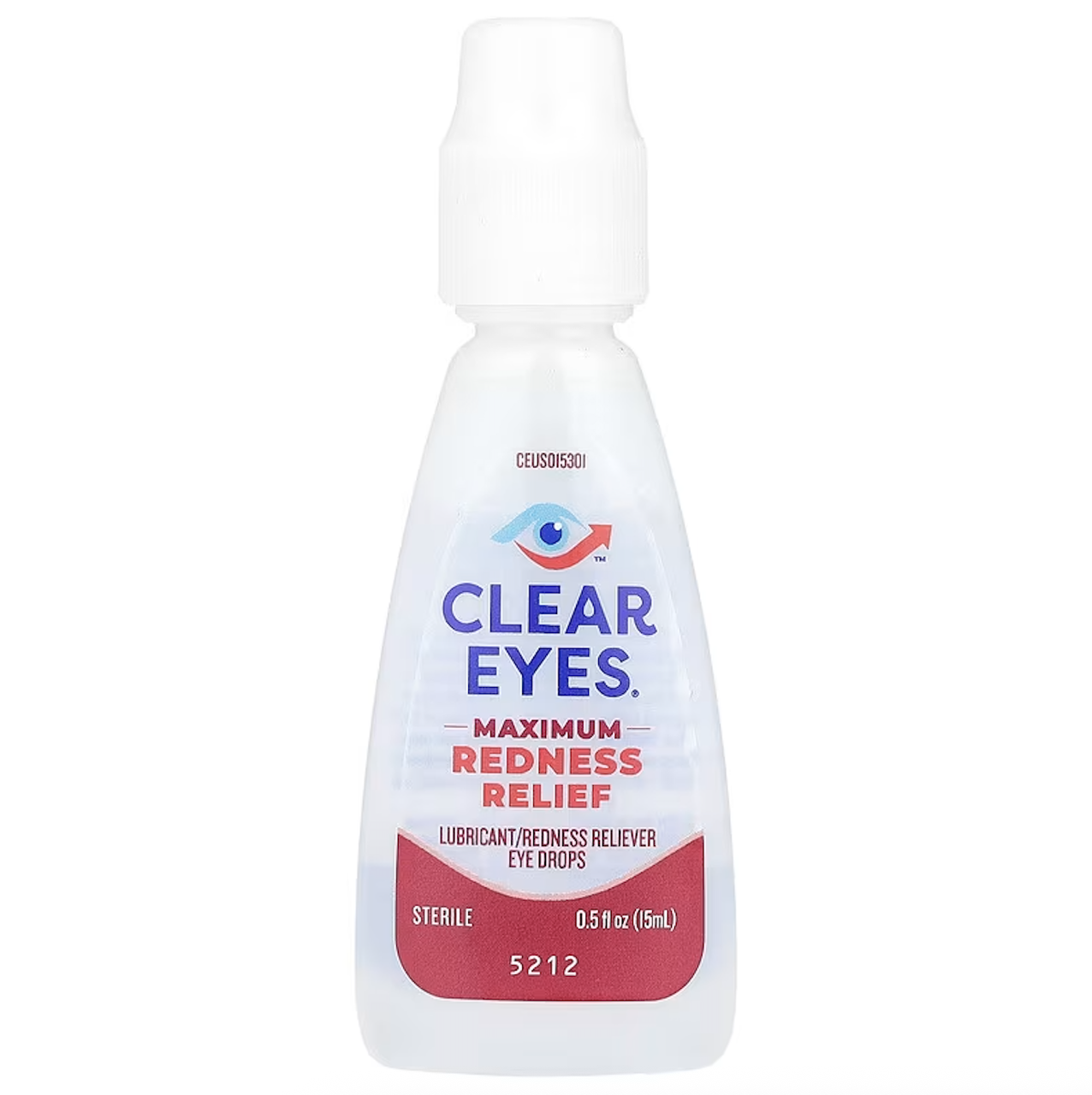 Clear Eyes, Maximum Redness Relief, краплі для змащування/усунення почервоніння для очей, 15 мл (0,5 рідк. унції), фото 1