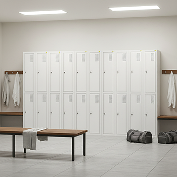 Шафа для одягу металева ШОМ-300/1/2 для роздягалень