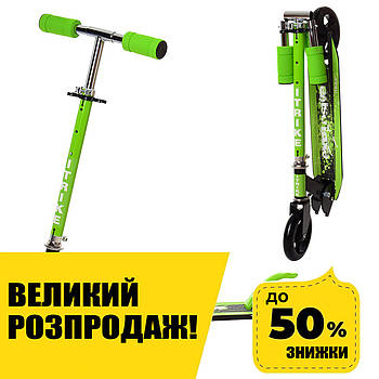 Самокат двоколісний дитячий (кермо 64/84см, колеса 145 мм, складаний) iTrike SR 2-005-GRB Зелений